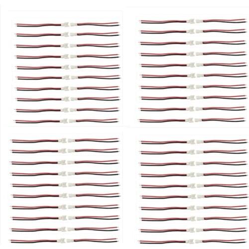 40 Pairs 1S Charger Lipo Battery Charging Cable Male & Female For RC Parts And Accs