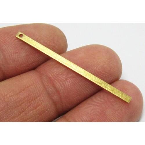 50pcs Brass stick pendant 40x2x1mm Raw brass Earrings bar pendant necklace charms R964