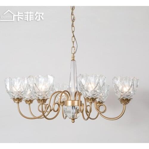 American chandelier living room lamp modern minimalist atmosphere household bedroom lamp dining room lamp duplex floor lamps