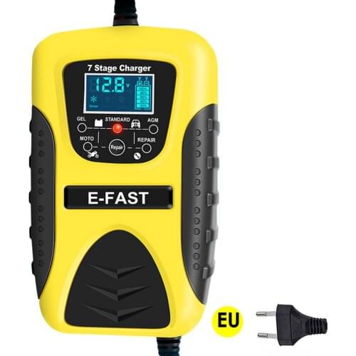 Car Battery Charger 12V/7A Multifunction Lead-acid Fast Chargers Digital LCD Display Intelligent Automatic Pulse Repair For Auto