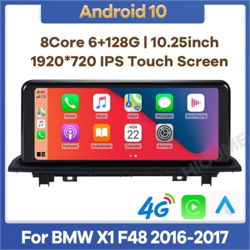 10.25" 8Core CPU 8G RAM Android 10 Car Multimedia Player for BMW X1 F48 2016 2017 Radio GPS Navigation Stereo Head Unit CarPlay