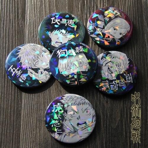 Jujutsu Kaisen Brooch Cosplay Gojo Satoru Itadori Yuji Ryomen Sukuna Anime Accessories Pin