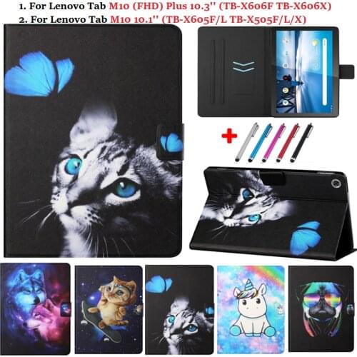 Case for Lenovo Tab M10 M 10 FHD Plus X606X X606F 10.3 Cute Cat Unicorn Tablet For Lenovo Tab M10 M10 Plus Cover 10.1 X605 X505