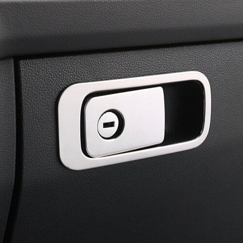 For Atlas Teramont 2017 2018 Stainless steel Car copilot glove Box handle bowl Cover Trim car styling accessories 2pcs