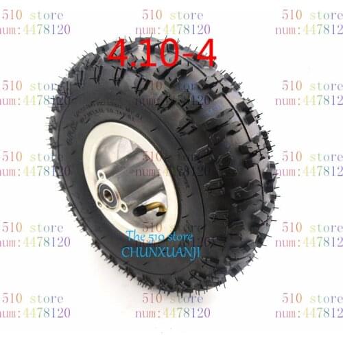 Good quality 4.10-4 tire wheel and inner tube and 4 inch hub Rim for 49cc Mini Quad Dirt Bike Scooter ATV Buggy