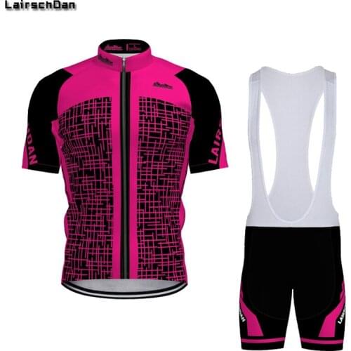 SPTGRVO Pink Cycling Set Summer Bike Jersey Men Tenue Velo Breathable MTB Clothing Suit Pro Team Bicycle Wear Uniformes Ciclismo