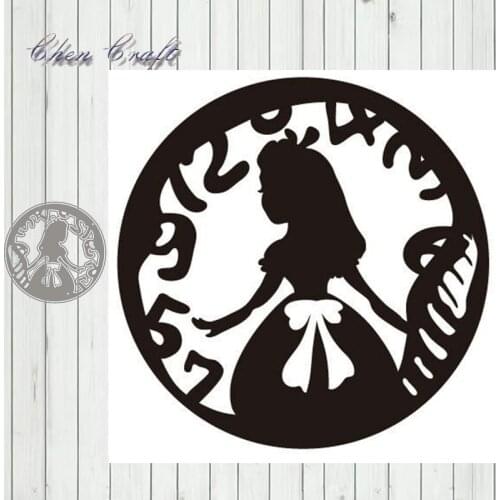 Beautiful girl circle number Metal Cutting Die Stencil DIY Scrapbooking Embossing Decor Photo Album Paper Card Craft Makings