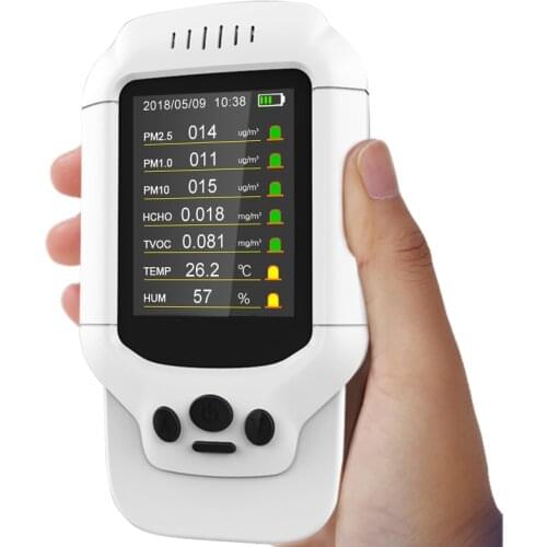 Multifunctional Meters TVOC HCHO AQI Carbon Dioxide Detector Gas Analyzer Portable Air Quality Tester