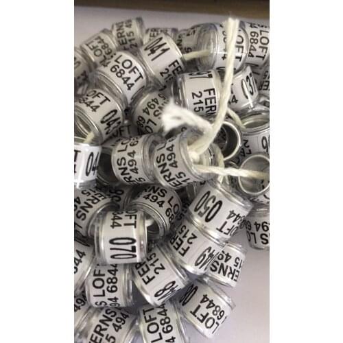 Cheap Top quality 200pc inside aluminum outside plastic 8mm customized Pigeon Ring chicken dove goose leg rings