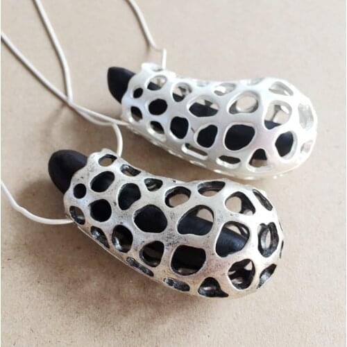 New Filigree Pendant Wood Snake Chain Necklace