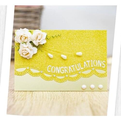 New Congratulations letter border metal Cutting Dies Stencils DIY Scrapbooking Paper/photo Cards Embossing Dies
