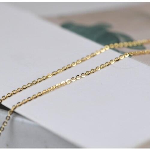 FNJ 40cm +5cm O chain Necklace 925 Silver Fine Original S925 Silver Women Necklaces for Jewelry Making 1mm Width