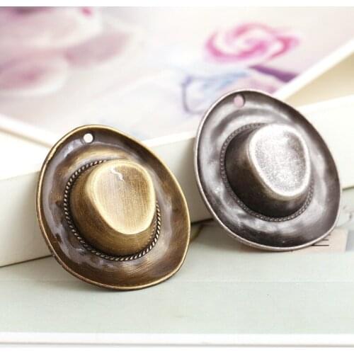 DIY Hand Made Vintage Retro Cute Hat Necklace Bracelet Chain Charm Antique Bronze 2021 Women Men Alloy Jewelry Accessories