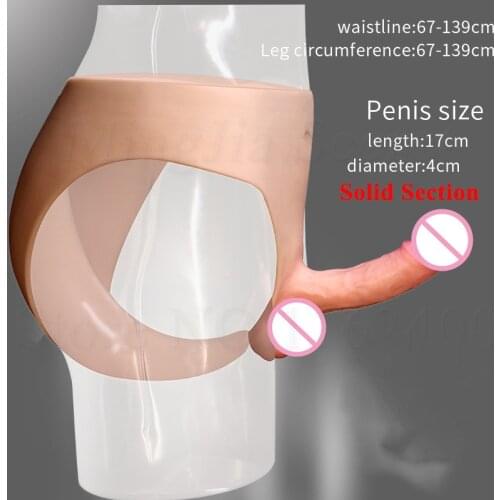 Super Soft Silicone Wear Penis Pants Strapon Underwear Realistic Dildo with Scrotal Adult Sex Toys For Woman Man Lesbian