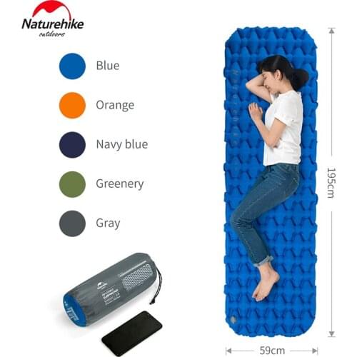 Naturehike Single Ultralight Nylon TPU Sleeping Pad Moisture-proof Air Mattress Portable Inflatable Mattress Outdoor Camping Mat