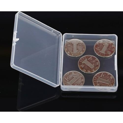 Thick Transparent small square plastic boxes with Lid Packaging Storage box for jewelry box organizer Parts boite rangement
