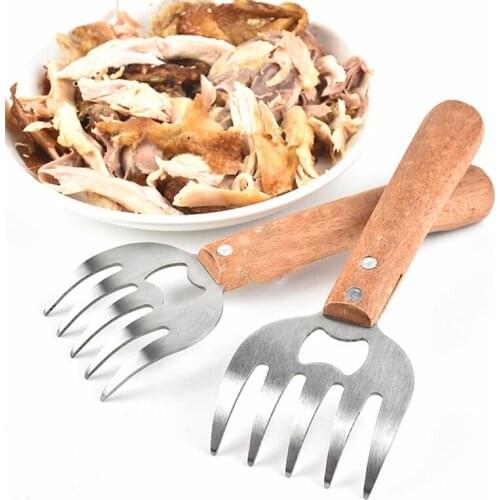 YOMDID Creative Meat Separator BBQ Stainless Steel Chicken Divided Machine Bottle Opening Tool Meat Tearing Fork Multifunctional
