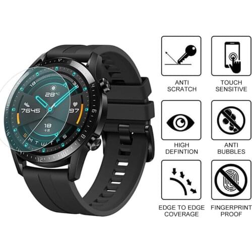 9H Tempered Glass For Huawei Watch GT 2 Film Screen Protectors GT2 Protective Full Coverage Protection Scratch Resistant G T HD