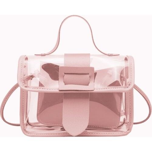 Women Transparent Small Handbag Shoulder Bag Summer Beach Purse Crossbody Tote LX9F