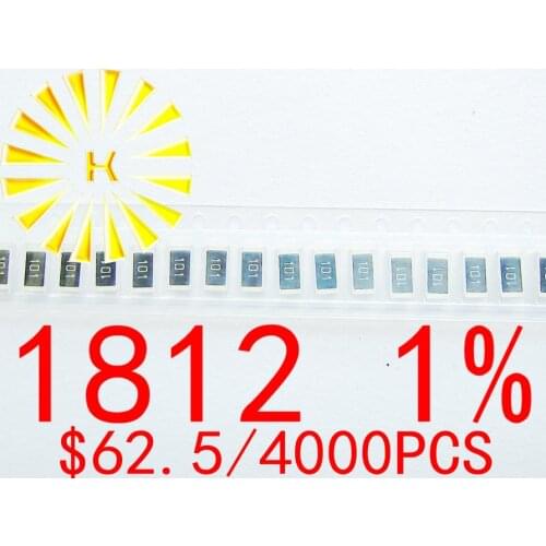 1812 1% Chip Resistors 10R-1M SMD Resistor x 4000PCS