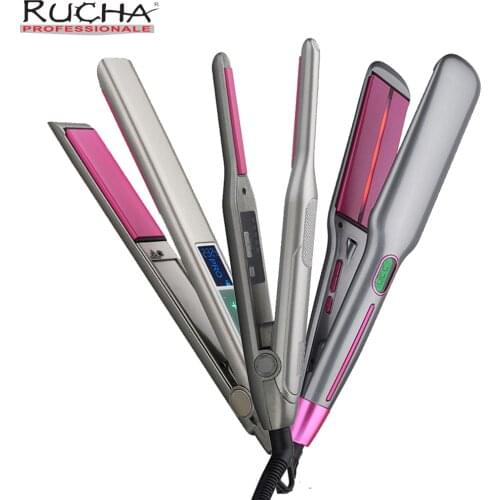 3pcs Infrared Hair Straightener intelligent Flat Irons Professional Fast Heating Hair Straight Curling Iron