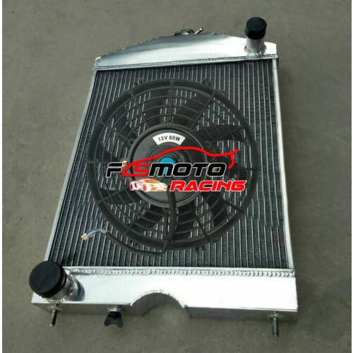 56MM Aluminum Radiator + Fan For F-ord 2N / 8N / 9N Tractor w/F-ord 305 5.0L V8 Engine 1928-1952 Manual Tractors N-Series
