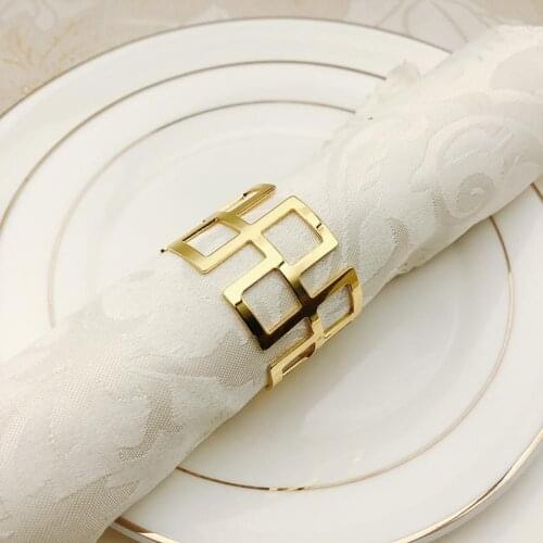 6Pcs Napkin Buckle Exquisite Elegant Fashion Table Decoration Napkin Rings for Kitchen Napkin Buckle