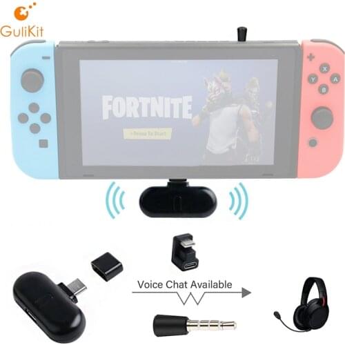 GuliKit Route+ Pro Wireless Buletooth Audio USB Receiver Transmitter with 3.5mm microphone for Nintendo Switch