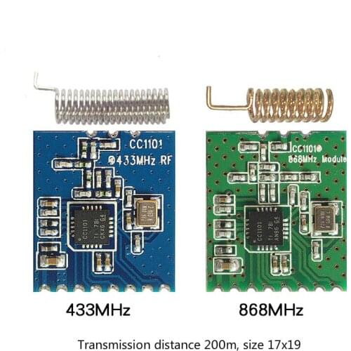 CC1101 Industrial Radio Frequency Communication Module SPI Transceiver Routine 433/868MHz Small Volume Patch
