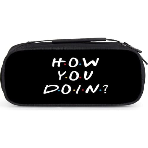 Friends TV Series How you doing Boys Girls Cartoon Pencil Case Bag School Pouches Children Student Pen Bag Kids Purse Wallet