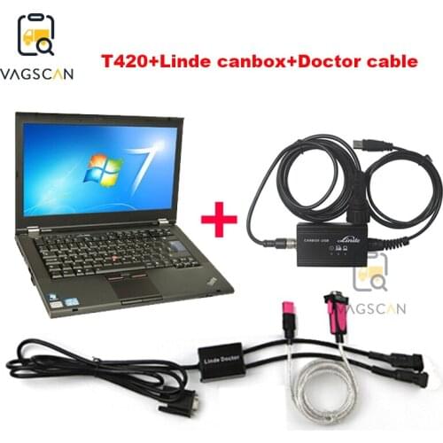 T420 laptop with Diesel forklift truck diagnostic scanner for linde canbox linde doctor pathfinder software