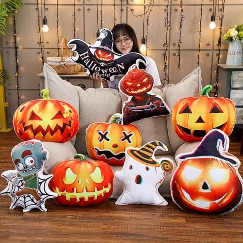 Hot sale Halloween Pumpkin Pillow ghost zombie Stuffed Bed Pillow pendant Sofa Room Decor funny Gift for friends