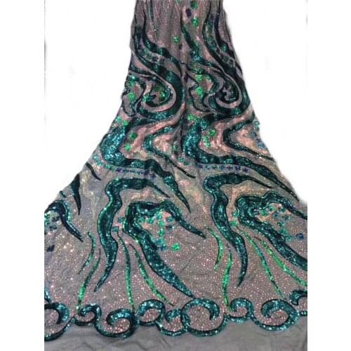 Pretty sequins Nigerian Embroidery Tulle French Lace 8JRB-61618 with sequins african French Lace Fabric