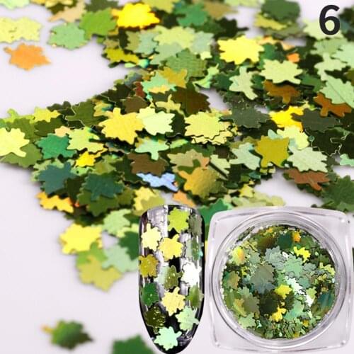 Metallic Leaf Nail Art Sequins Rhinestones DIY Glitter Gradient Phototherapy Manicure Tools Nail Decoration