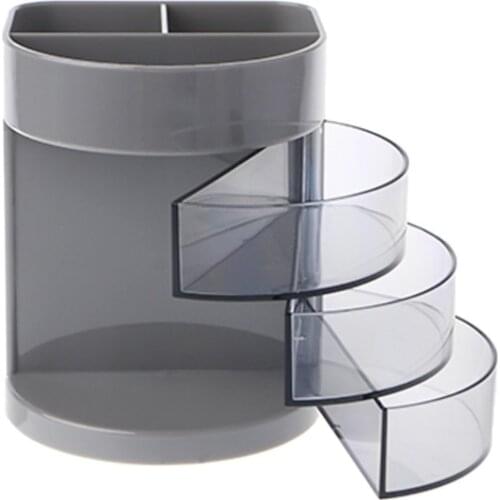 Multifunction Pen Pencil Holder Three Layer Desktop Drawer Organizer Staionery