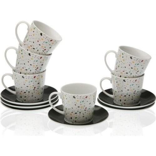 Piece Coffee Cup Set Porcelain (6 Pieces)
