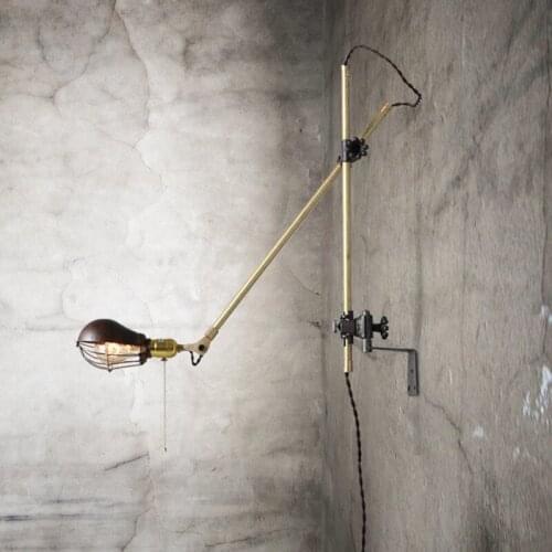 Retro industry wall lamp antique old folding wall lamp