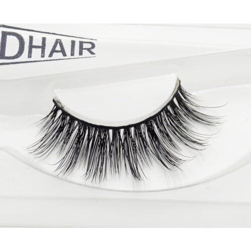 Visofree 3D Mink Eyelash Real Mink Handmade Crossing Lashes Individual Strip Thick Lash Fake Eyelashes A17