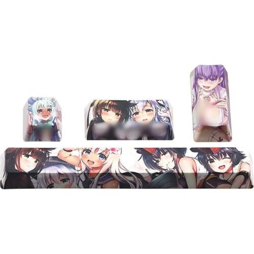 PBT Five-sided Sublimation Japan Animation Keycap OEM High For Mechanical Keyboard Keycap 6.25U Space ESC