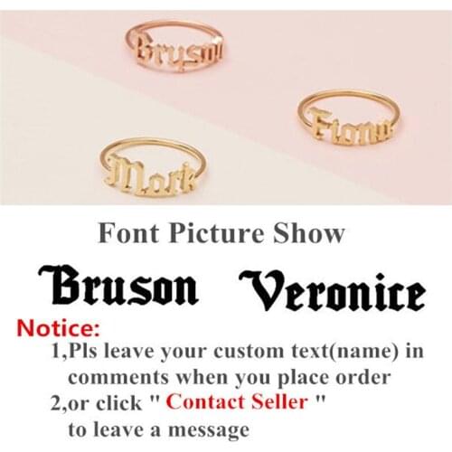 Pierscionki Name Ring Old English Rings Stainless Steel Ring Gold Rings Personalized Fashion Jewelry for Men