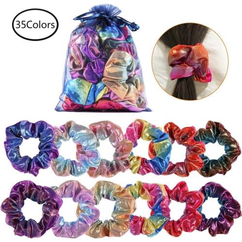 35Colors Scrunchie Elastic Hair Bands Women Scrunchies New Colorful Girls Headwear Ponytail Holder Scrunchie Hair Accessories