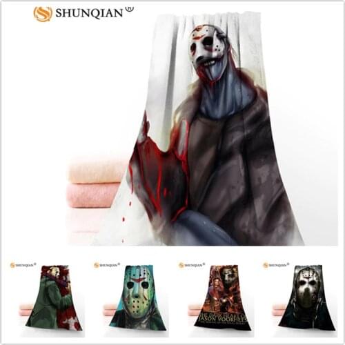 Custom Jason Voorhees 35x75cm Face Towels Facecloth Microfiber Washcloth Quick drying Sports Towel