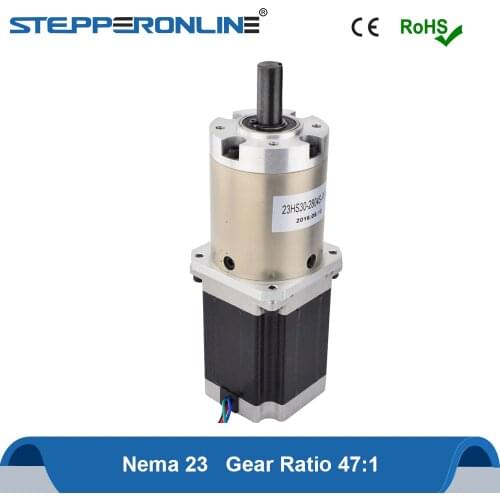 Nema 23 Stepper Motor Gear Ratio 47:1 Planetary Gearbox 57 Motor Extruder L=76mm 2.8A Nema23 Stepping Motor