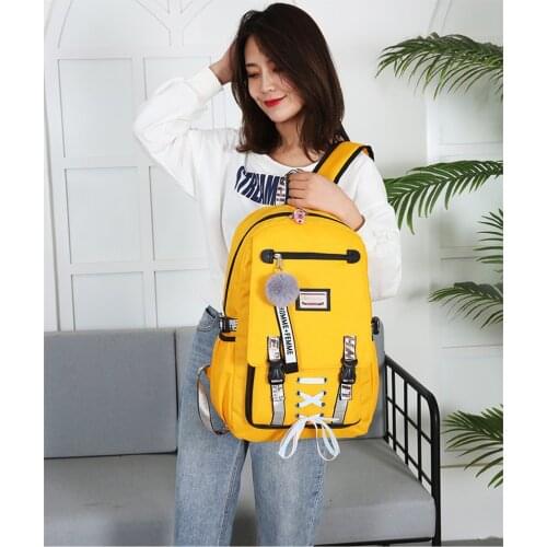 School Bags for Teenage Girls Usb with Lock Anti Theft Backpack Large Capacity USB Back Pack Rucksack Youth Bagpack 2020
