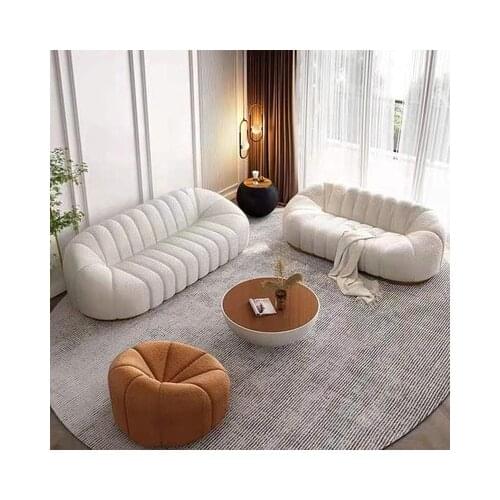 Living room decoration modern fabric sofa, berber fleece sofa good quality