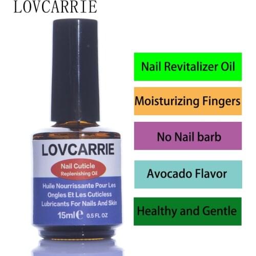 LOVCARRIE Original Nail Cuticle Oil Remover Revit Nail Hardener Nourish 15ML Avocado Flavor Repair Nail Care Tools for Gel Nails