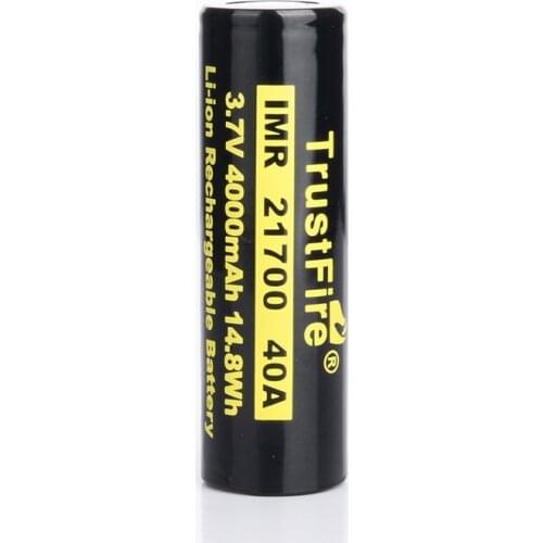 TrustFire IMR 21700 Lithium Battery High Drain 40A Rechargeable Cells 3.7v 4000mAh Power Li Ion Batteries for Electrical Tools