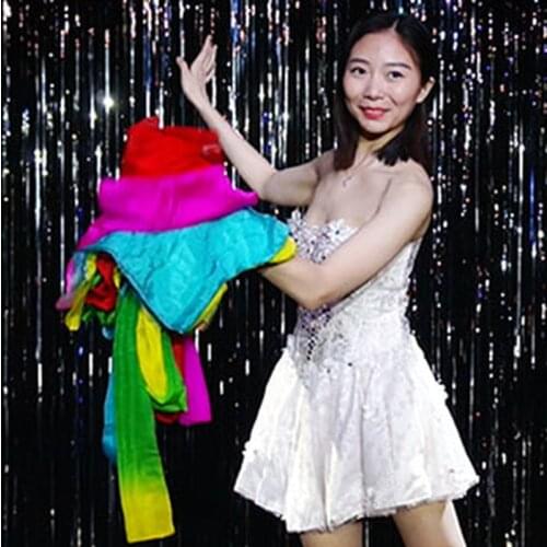 High Quality Waterfall Of Silk Magic (20 Pcs Silks, 9m) Stage Magic Props Close Up Street Wholesale Magic Tricks Comedy