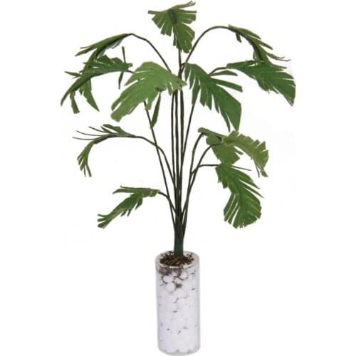 1/12 green banana white bottle Doll House Miniature Garden Accessories