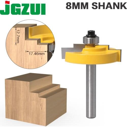 1PC8mm Shank 12mm shank Picture Frame Stepped Rabbet Molding Router Bit C3 Carbide Tipped Wood Cutting Tool woodworking